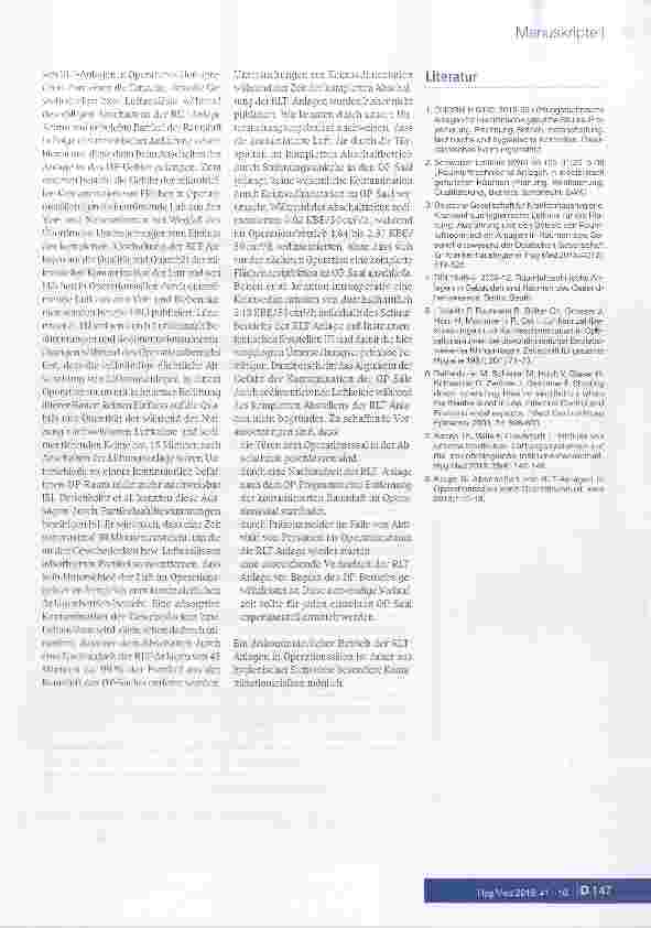 Vorschauseite 4: Untersuchungen zur Keimsedimentation in Operationssälen bei diskontinuierlichem Betrieb von RLT- Anlagen