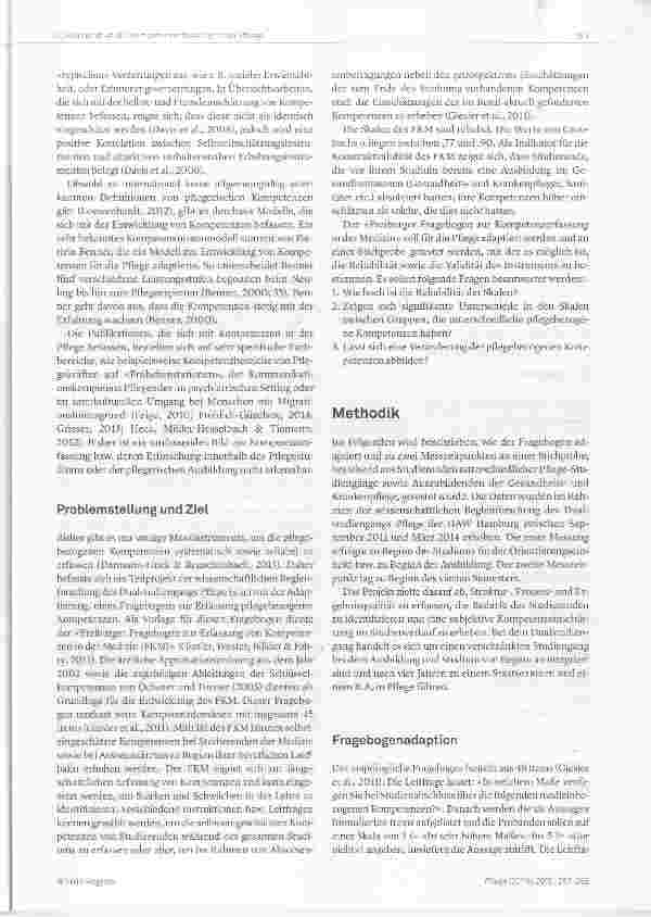 Vorschauseite 3: Psychometrische Erfassung von Kompetenzen am Beispiel von Studierenden und Auszubildenden der Pflege
