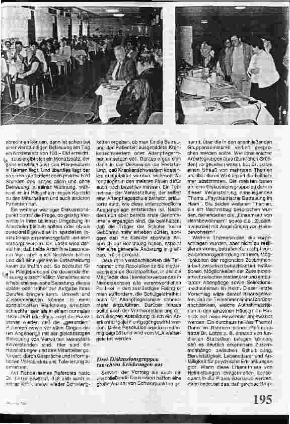 Vorschauseite 2: Heimleitung bedeutet Auseinandersetzung Jahrestagung 1986 des VLA Niedersachsen