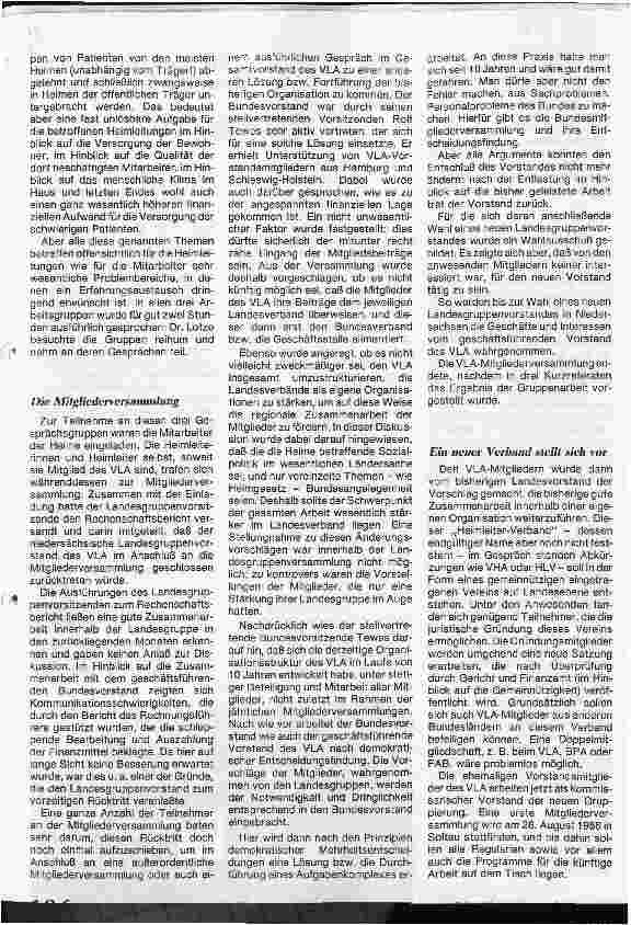 Vorschauseite 3: Heimleitung bedeutet Auseinandersetzung Jahrestagung 1986 des VLA Niedersachsen
