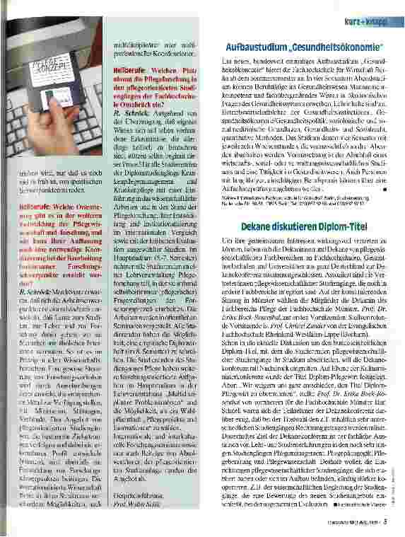 Vorschauseite 2: Pflegeforschung und ihr Stellenwert