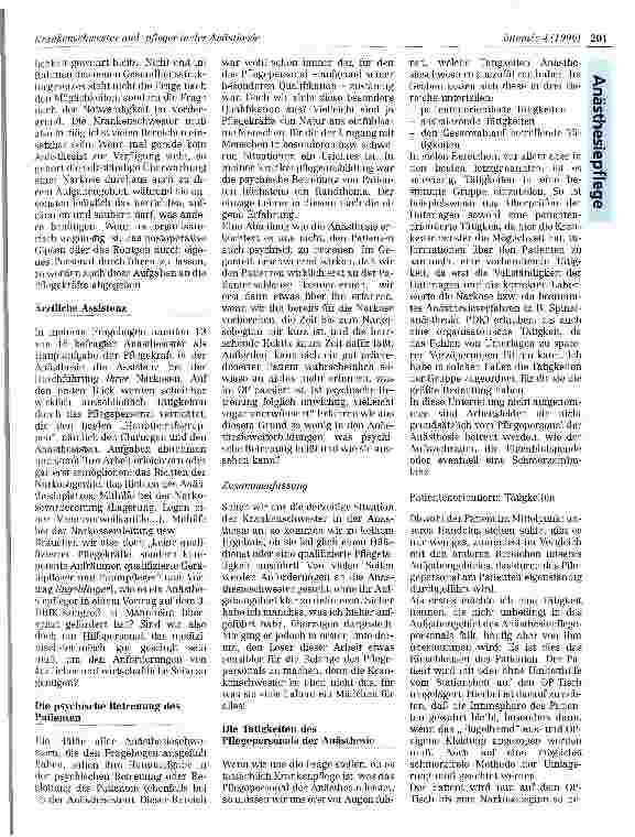 Vorschauseite 2: Krankenschwester und -pfleger in der Anästhesie - (in)kompetente Helfer des Arztes oder qualifizierte Pflegekräfte?