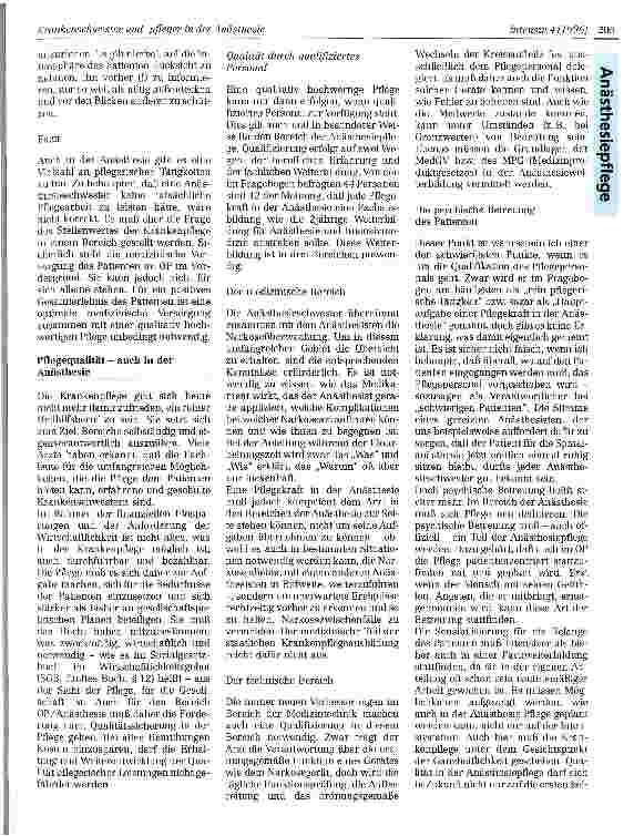 Vorschauseite 6: Krankenschwester und -pfleger in der Anästhesie - (in)kompetente Helfer des Arztes oder qualifizierte Pflegekräfte?