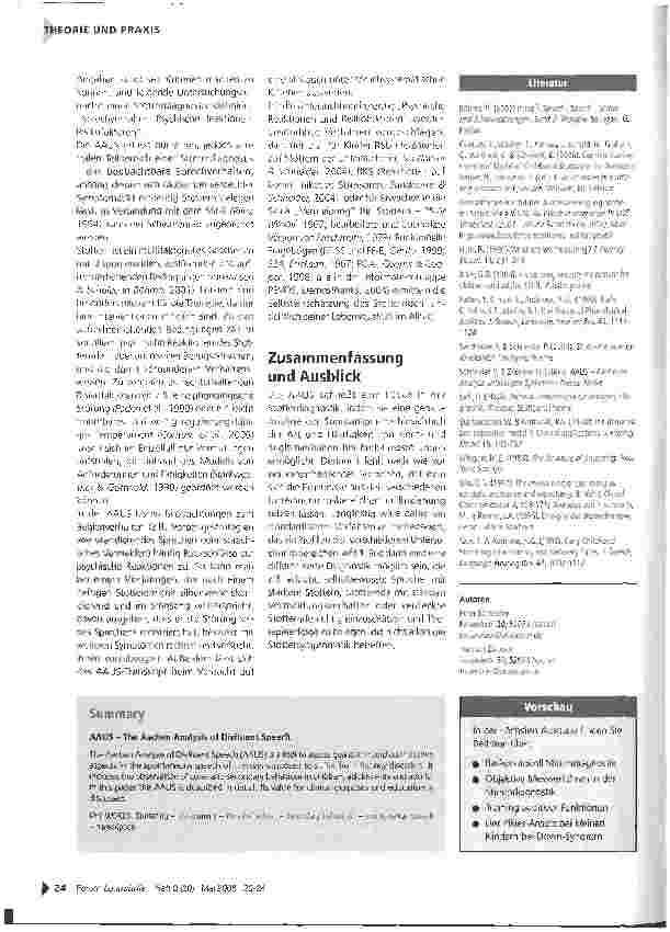Vorschauseite 5: AAUS - die Aachener Analyse unflüssigen Sprechens