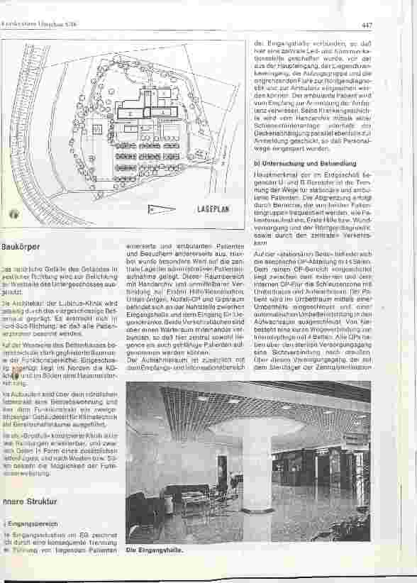 Vorschauseite 2: Der Neubau der Lubinus-Klinik in Kiel