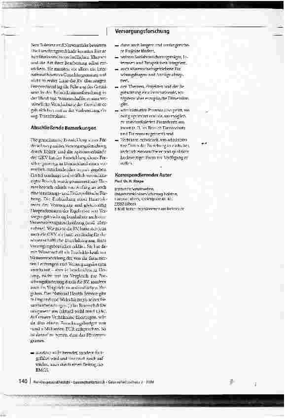 Vorschauseite 4: VersorgungsforschungDas gemeinsame Programm von BMBF und GKV