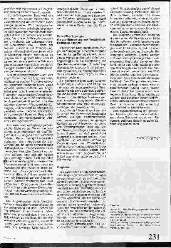 Vorschauseite 4: Verwirrtheit im Alter / 1. Teil: Bedingungen und Entstehungszusammenhänge