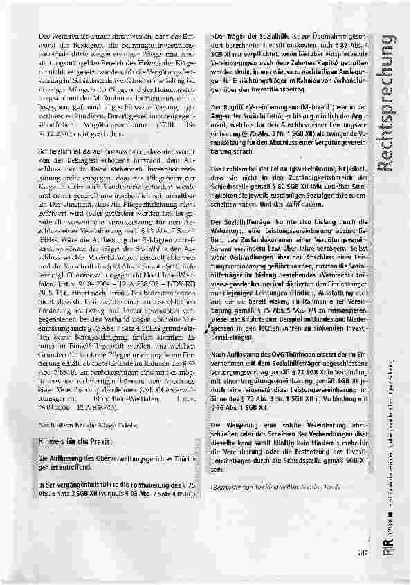 Vorschauseite 6: Investitionskostenvereinbarung ohne gesonderte Leistungsvereinbarung