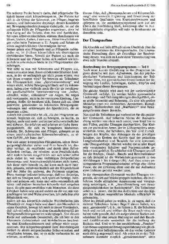 Vorschauseite 2: Bewegungslernen und Körpererfahrung Ein praktischer Beitrag zur Bewältigung von Konflikten und Problemen im Berufsalltag von Schwester/Pflegern