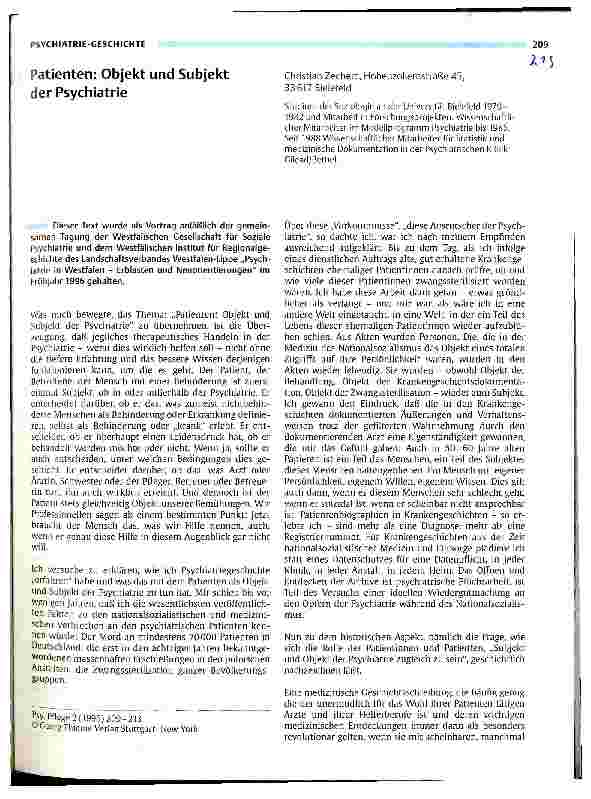Vorschauseite 1: Patienten: Objekt und Subjekt der Psychiatrie