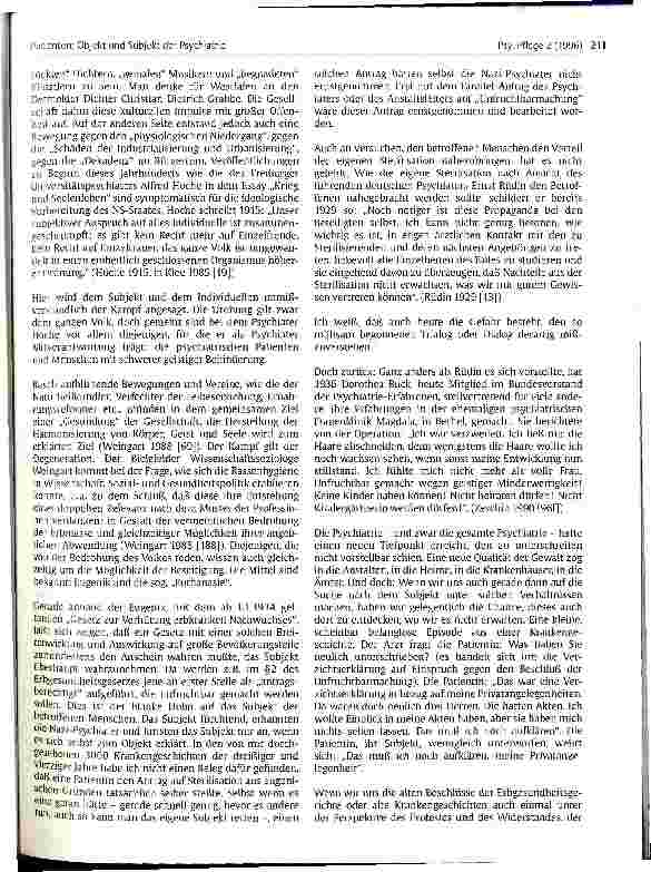 Vorschauseite 3: Patienten: Objekt und Subjekt der Psychiatrie