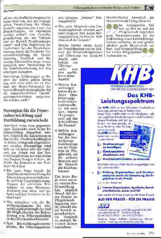 Vorschauseite 6: Führungskräftenachwuchs finden und fördern Erste Erfahrungen eines Hamburger Modellprojekts