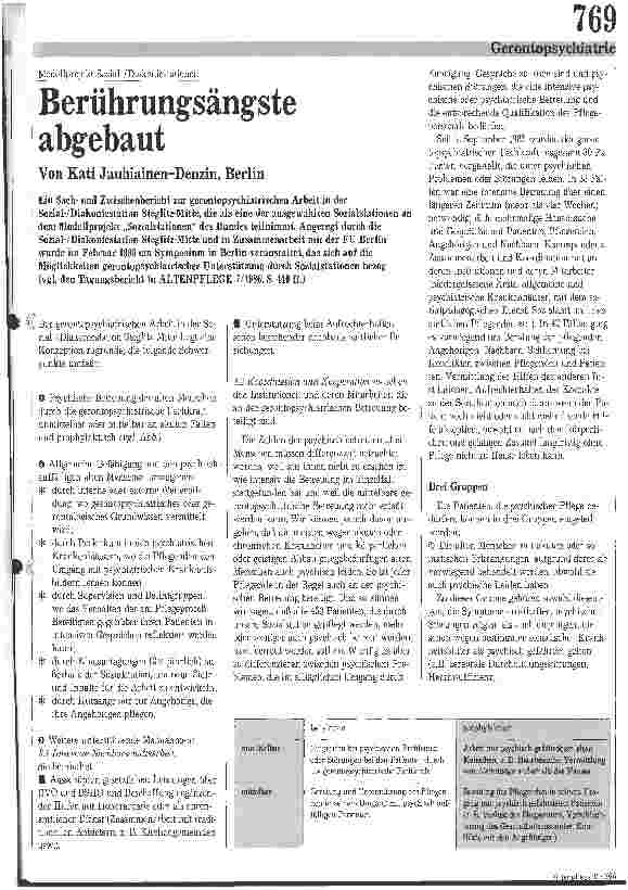 Vorschauseite 1: Berührungsängste abgebaut
