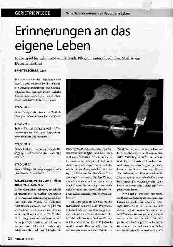 Vorschauseite 1: Erinnerungen an das eigene Leben
