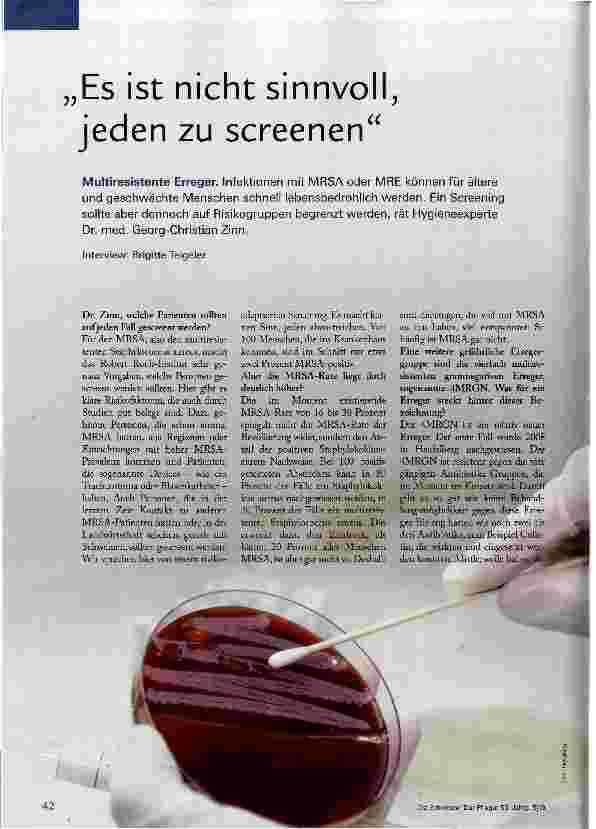 Vorschauseite 1: Es ist nicht sinnvoll, jeden zu screenen