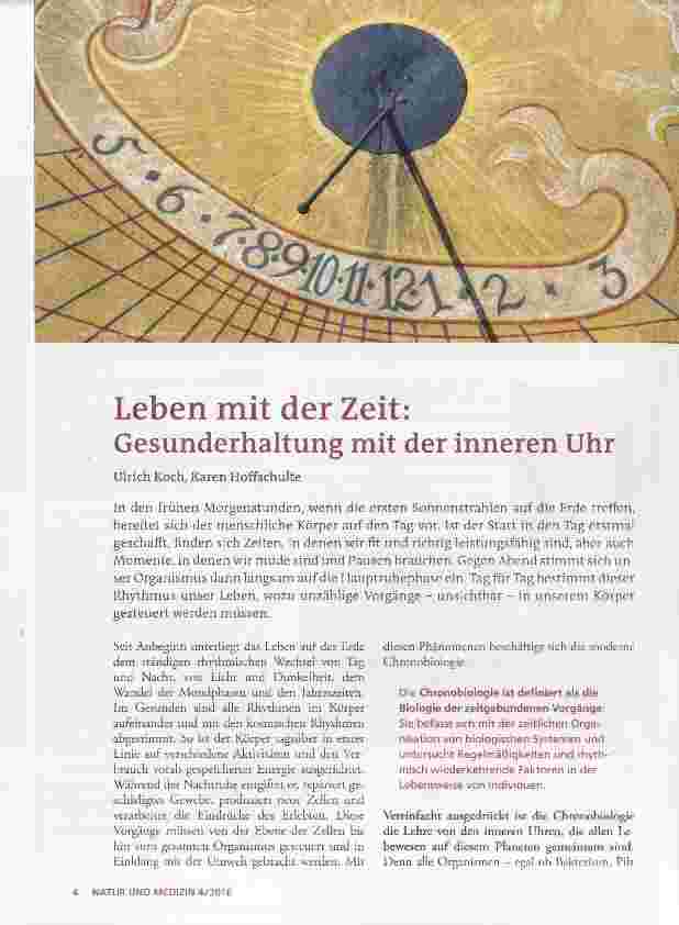 Vorschauseite 1: Leben mit der Zeit: Gesunderhaltung mit der inneren Uhr