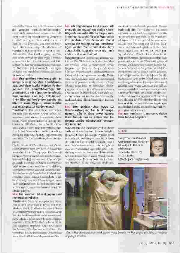 Vorschauseite 2: Infektionshygiene: was ergibt sich aus der neuen Richtlinie des Robert-Koch-Instituts?