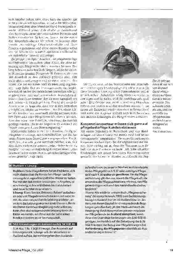 Vorschauseite 2: Mit dem Pflegedienst in den Urlaub
