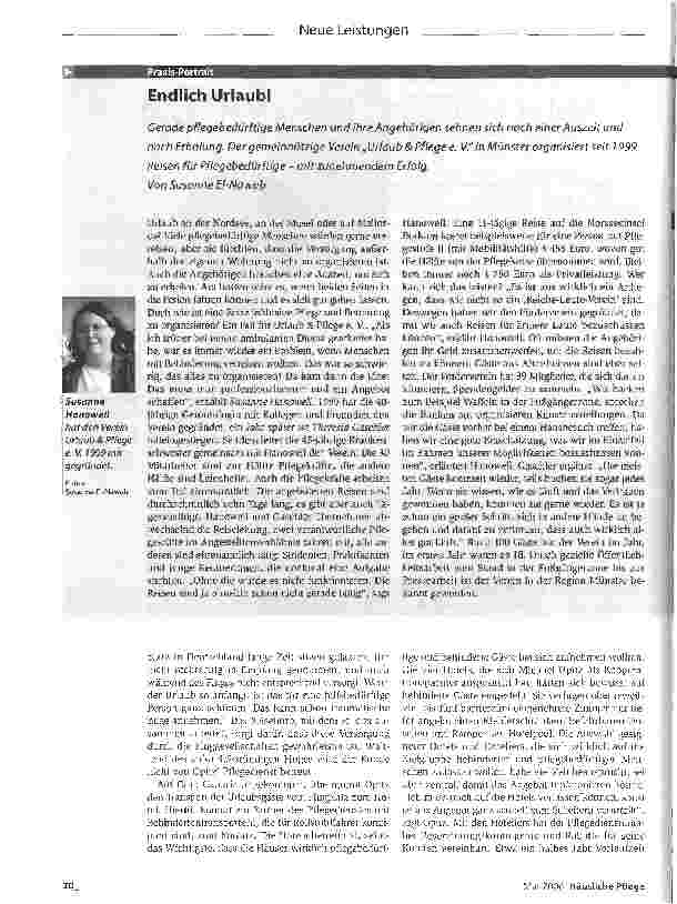 Vorschauseite 3: Mit dem Pflegedienst in den Urlaub