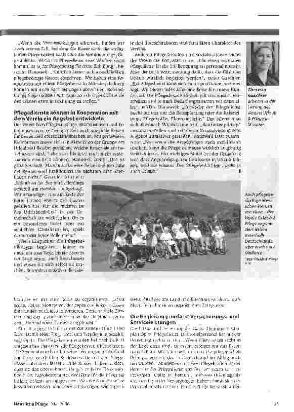 Vorschauseite 4: Mit dem Pflegedienst in den Urlaub