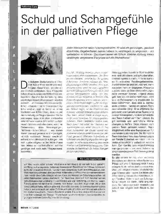 Vorschauseite 1: Schuld und Schamgefühle in der palliativen Pflege