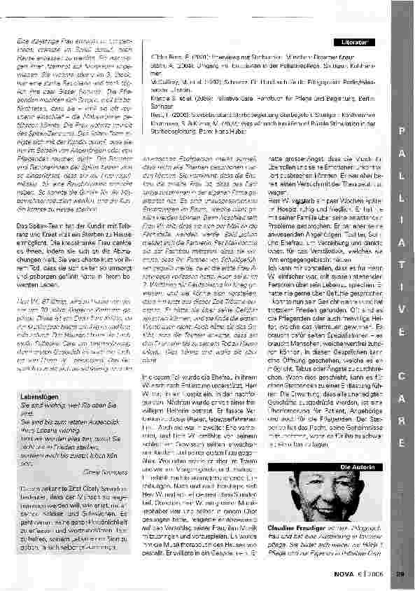 Vorschauseite 2: Schuld und Schamgefühle in der palliativen Pflege
