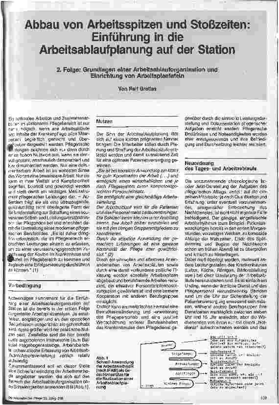 Vorschauseite 1: Abbau von Arbeitsspitzen und Stoßzeiten: Einführung in die Arbeitsablaufplanung auf Station 2. Folge Grundlagen der Arbeitsablaufplanung