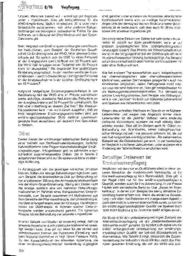 Vorschauseite 3: Verpflegung im Krankenhaus