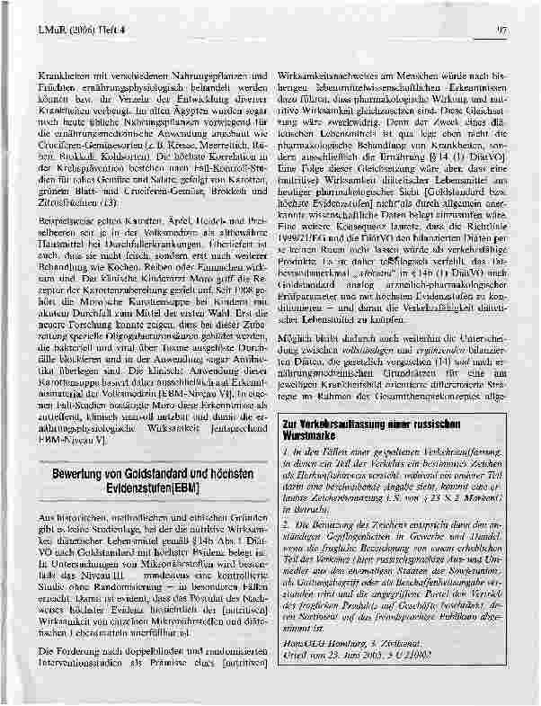 Vorschauseite 5: Maßstab für die Ermittlung der diätetischen Wirksamkeitgemäß § 14b (1) DiätVO