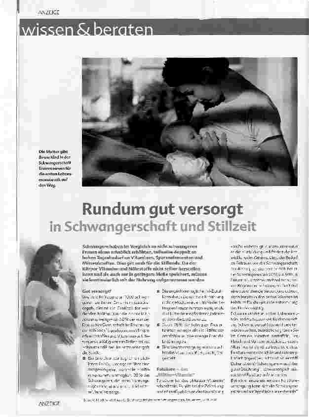 Vorschauseite 1: Rundum gut versorgt in Schwangerschaft und Stillzeit