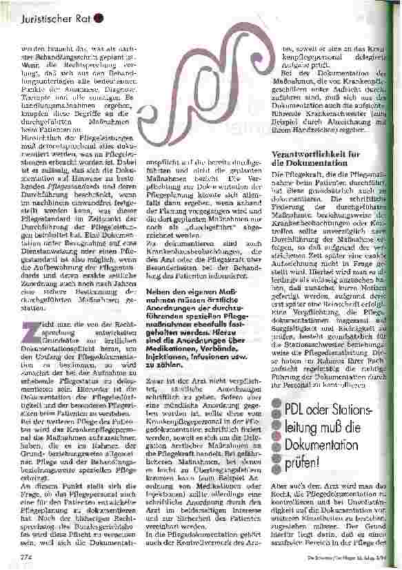 Vorschauseite 2: Notwendigkeit und Umfang der Pflegedokumentation