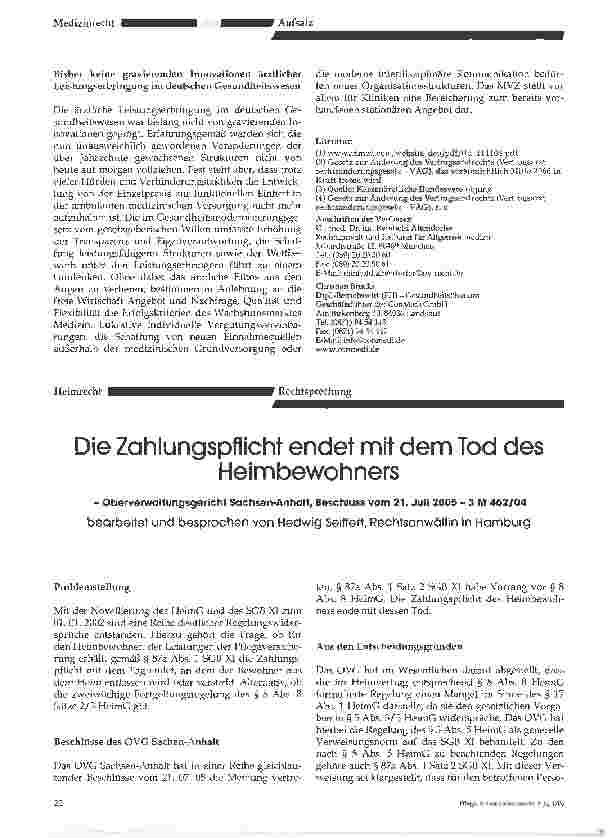 Vorschauseite 3: Medizinische Versorgungszentren - Ein Erfahrungsbericht -