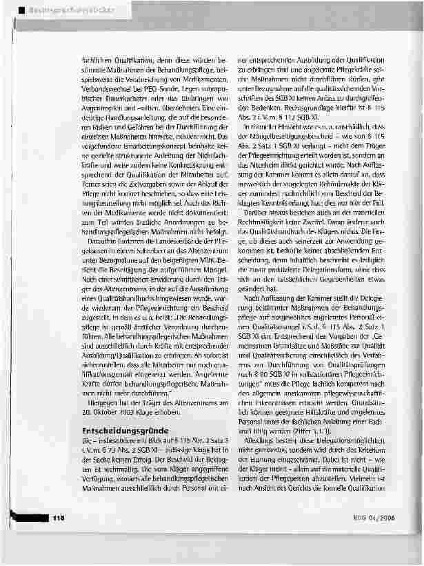 Vorschauseite 2: Delegierung von behandlungspflegerischen Maßnahmen an Pflegehelfer