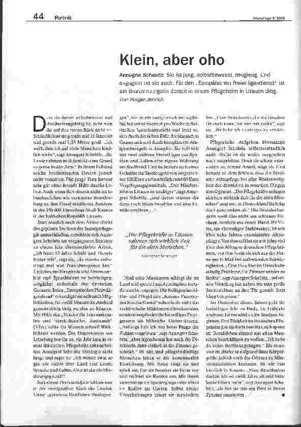 Vorschauseite 1: Klein, aber oho