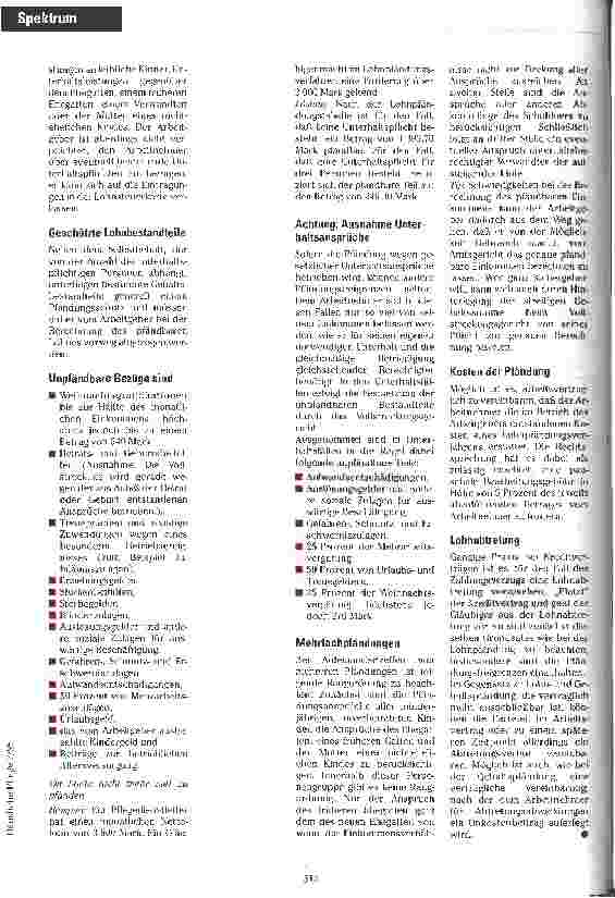 Vorschauseite 2: Vom Umgang mit der Lohnpfändung