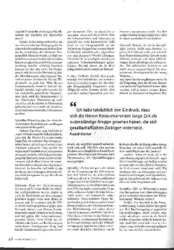Vorschauseite 2: Wo stehen wir heute in Sachen Drogen?