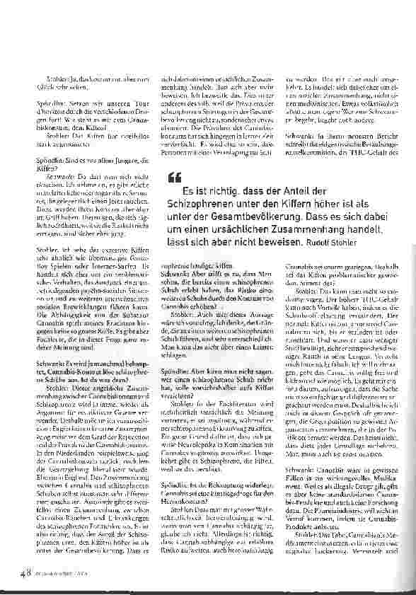 Vorschauseite 4: Wo stehen wir heute in Sachen Drogen?