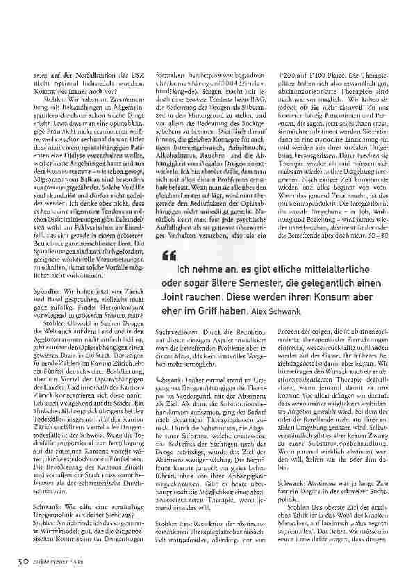 Vorschauseite 6: Wo stehen wir heute in Sachen Drogen?
