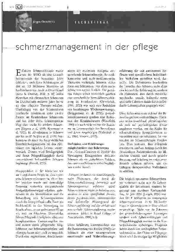 Vorschauseite 1: Schmerzmanagement in der Pflege