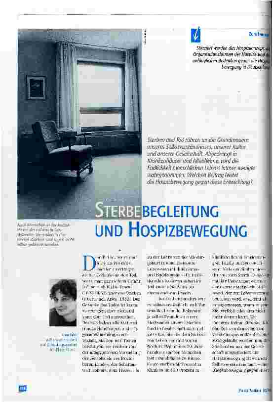 Vorschauseite 1: Sterbebegleitung und Hospizbewegung
