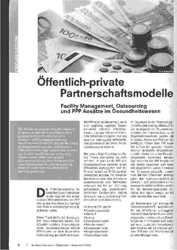 Vorschauseite 1: Öffentlich-private Partnerschaftsmodelle