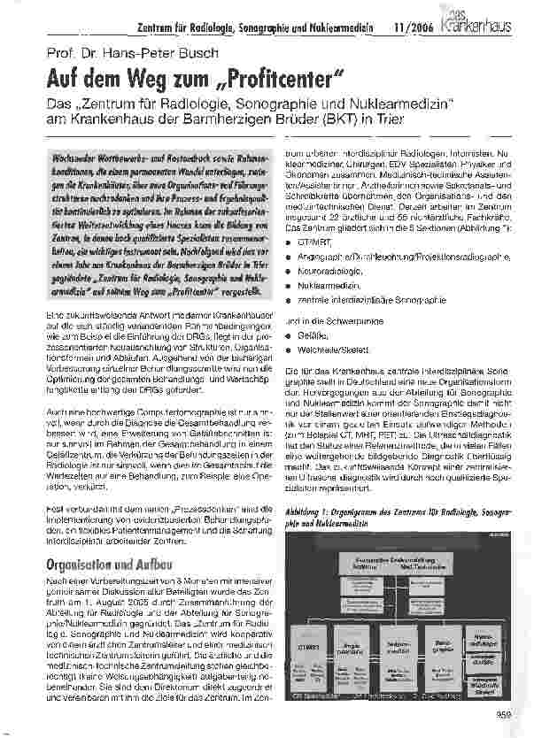 Vorschauseite 1: Auf dem Weg zum Profitcenter