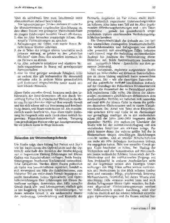 Vorschauseite 6: Sexuelle Viktimisierung im Alter