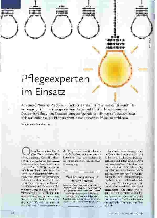 Vorschauseite 1: Pflegeexperten im Einsatz