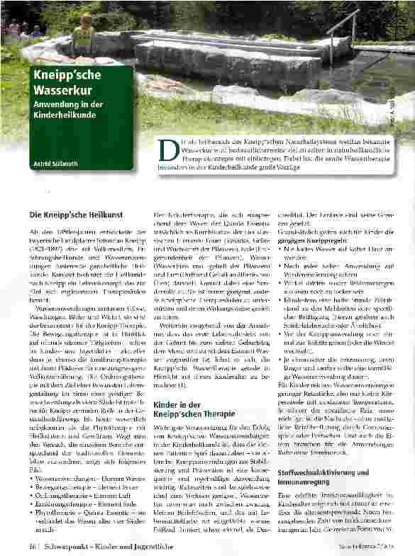 Vorschauseite 1: Kneippsche Wasserkur