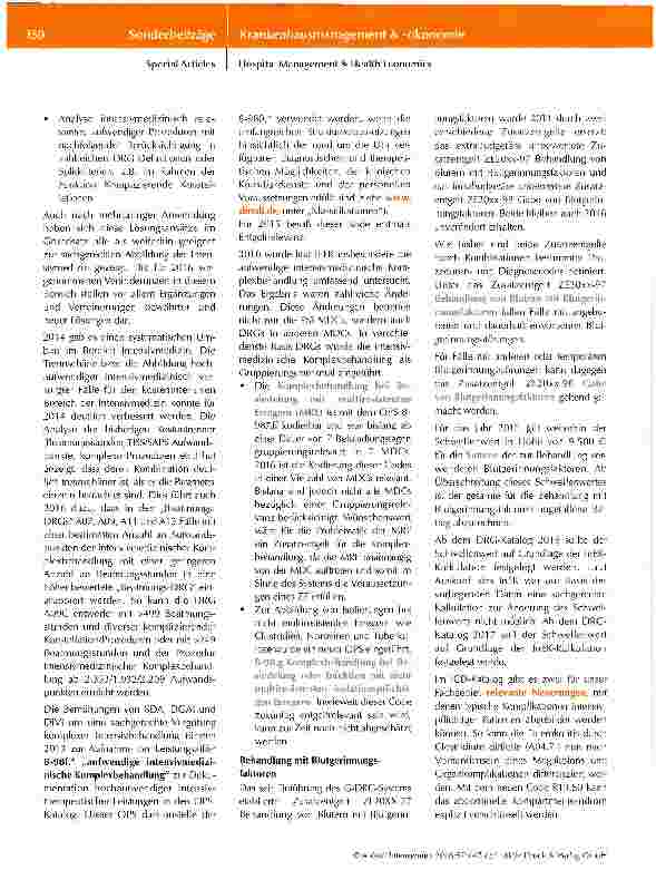 Vorschauseite 4: G-DRG-Version 2016-Auswirkungen auf unser Fachgebiet