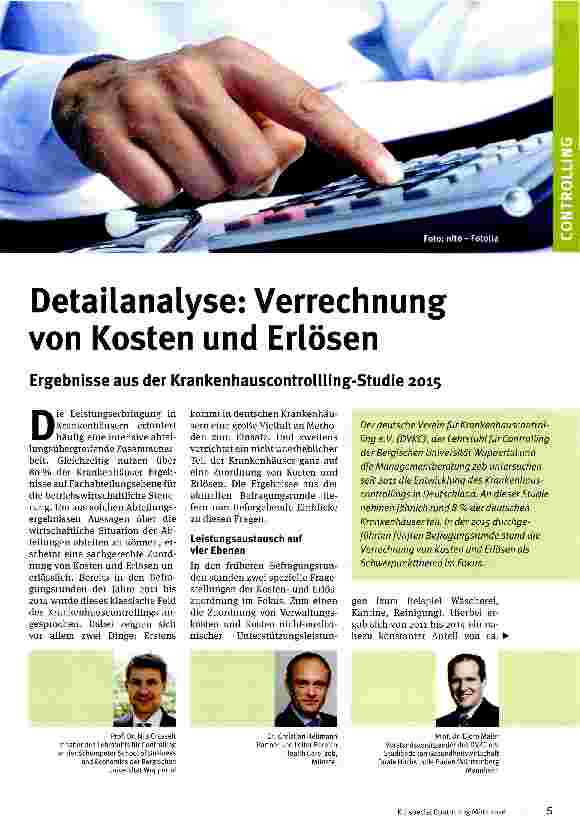Vorschauseite 1: Detailanalyse: Verrechnung von Kosten und Erlösen