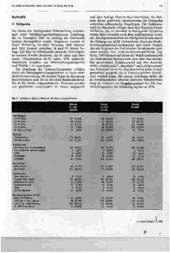 Vorschauseite 3: Die subjektive Gesundheit älterer Menschen im Spiegel des SF-36