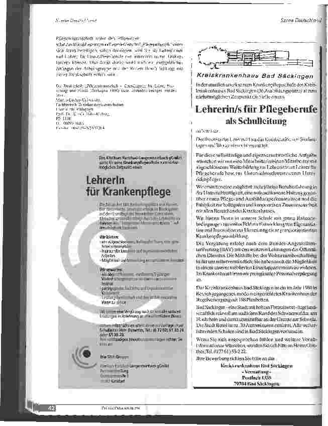 Vorschauseite 3: Die Pflege muß lernen zu sprechen und die Pflegewissenschaft muß ihr dabei helfen ...