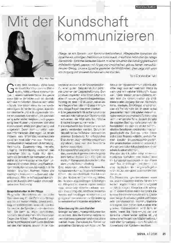 Vorschauseite 1: Mit der Kundschaft kommunizieren